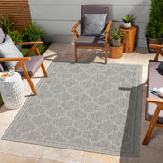 Sunshine GC_HAR2006 Silver 7 ft. 10 in. x 10 ft. 3 in. Indoor/Outdoor Area Rug