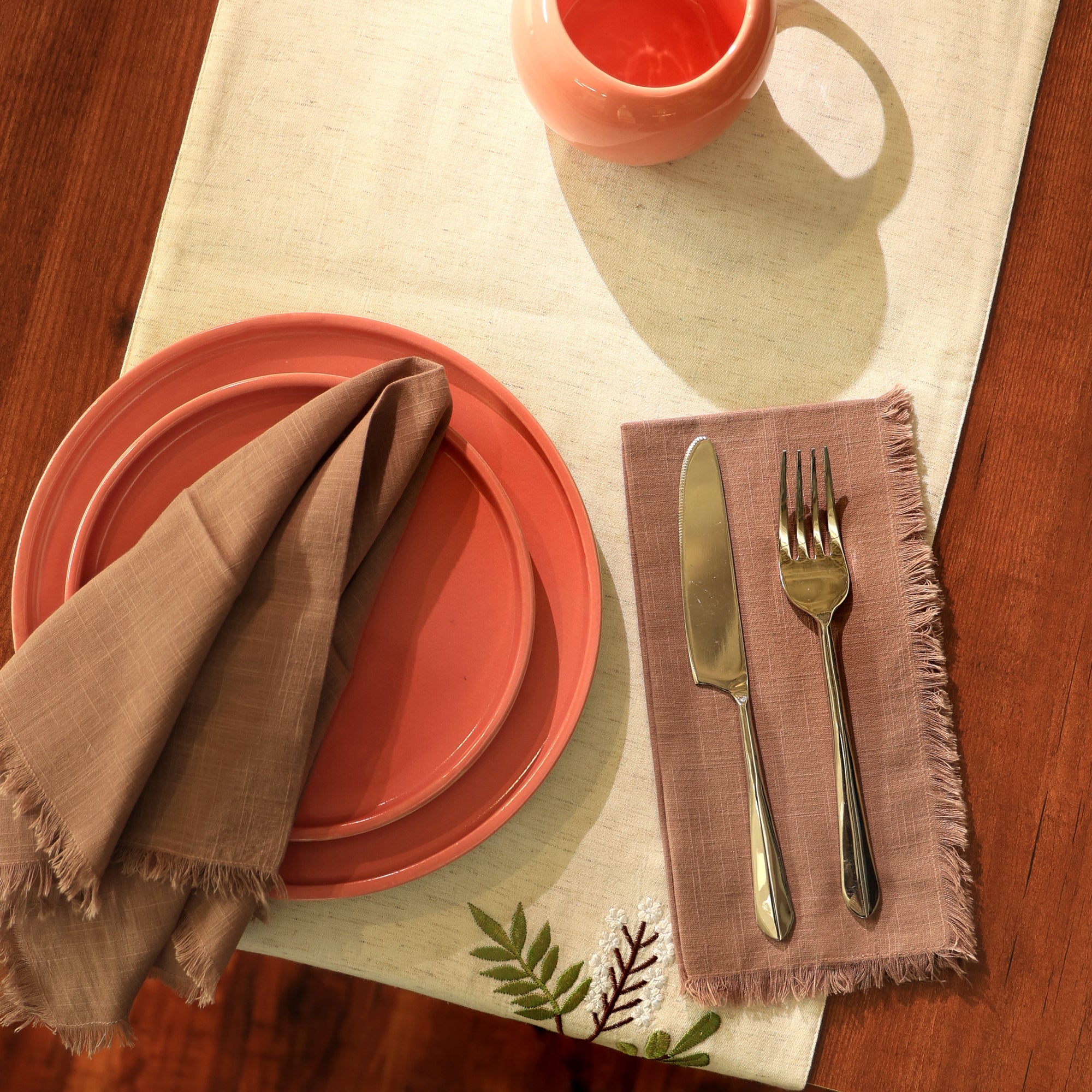 Premium Cotton Napkins Set of 4-20x20 Inch, Classic Hemstitch Dinner Napkins