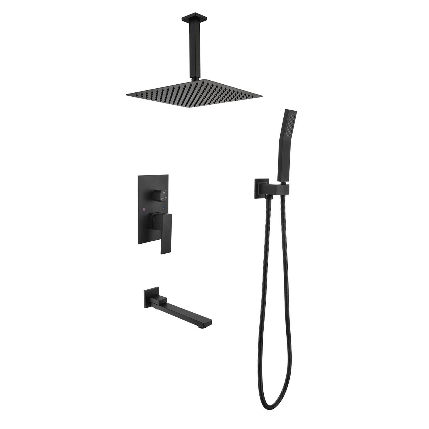 16' Shower Head System Ceiling Mounted Shower