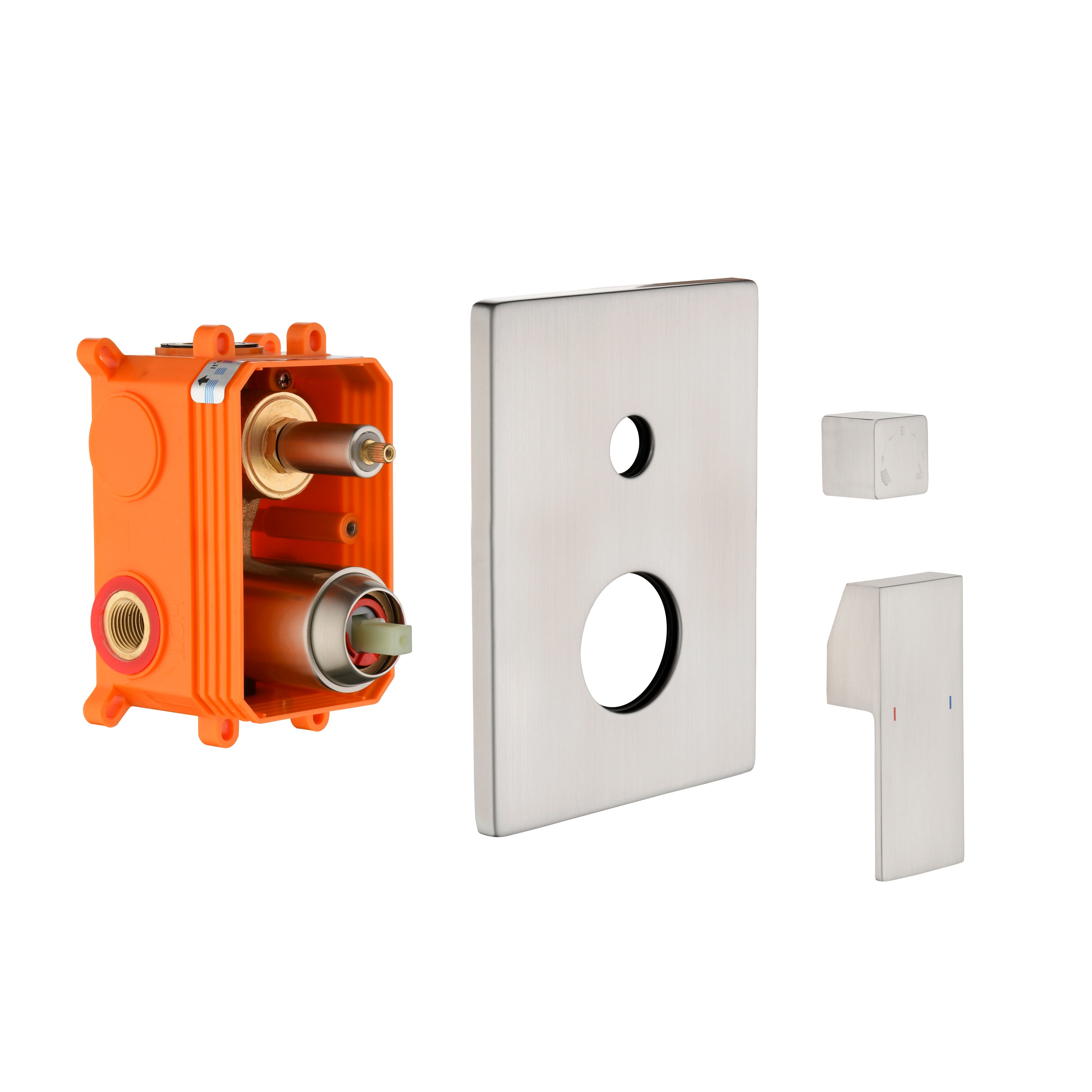 3 Way Outlet Function Solid Brass Shower Diverter Valve Mixer Rough-In Shower Handle Valve Kit Replacement