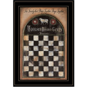 'Woolsey Board Game' by Pam Britton, Ready to Hang Framed Print, Black Frame
