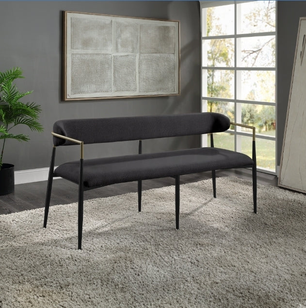 Jaramillo Black Chenille Finish Bench