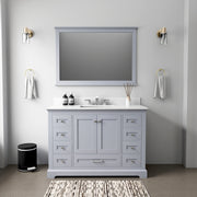 Dark Grey Single Bath Vanity 48 in. W x 22 in. D, with Cultured Marble Top