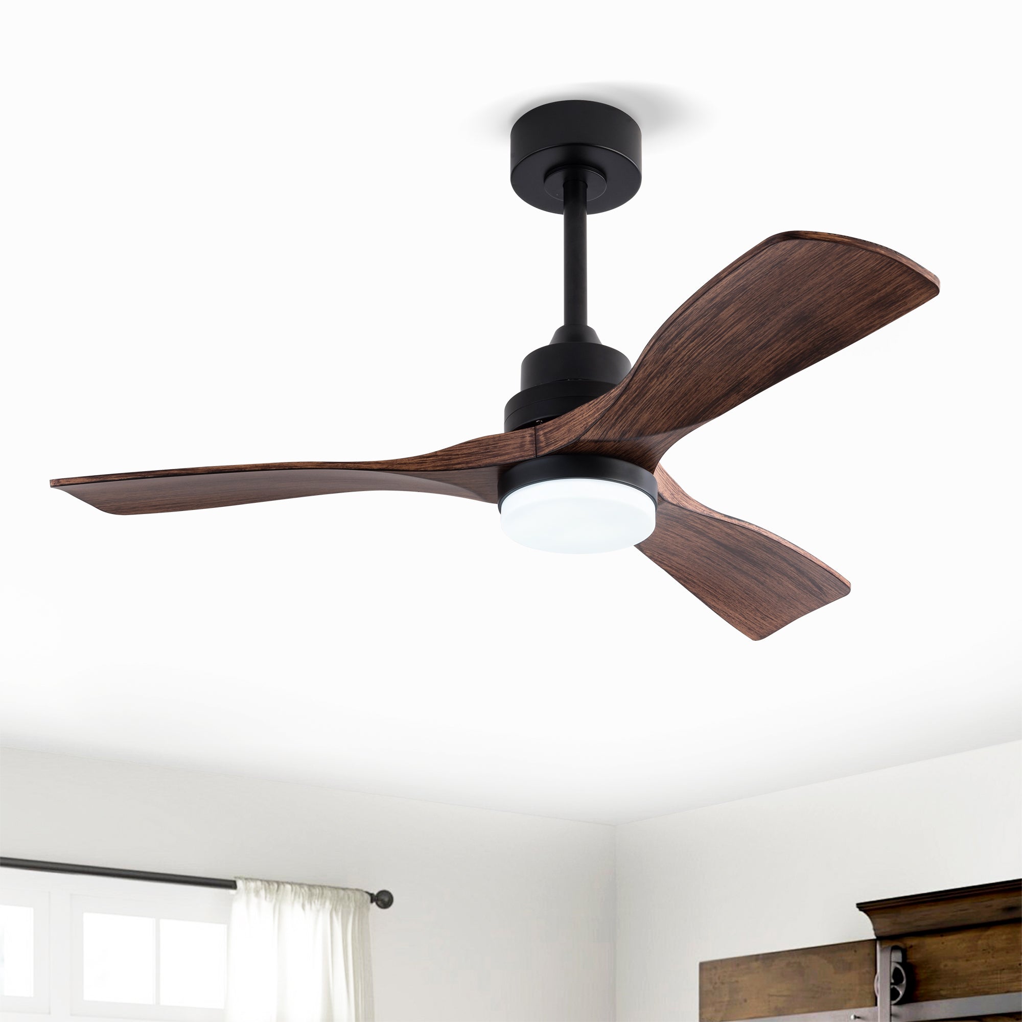 Hot sales 42 Inch Ceiling Fans with Lights and Remote, Black Ceiling Fan for Patios with Light 3 Blades Modern Ceiling Fan Noiseless Reversible DC Motor,  Ceiling Fan for Farmhouse