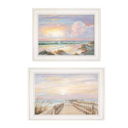 'Sunrise-Sunset' 2-Piece Vignette by Georgia Janisse, White Frame