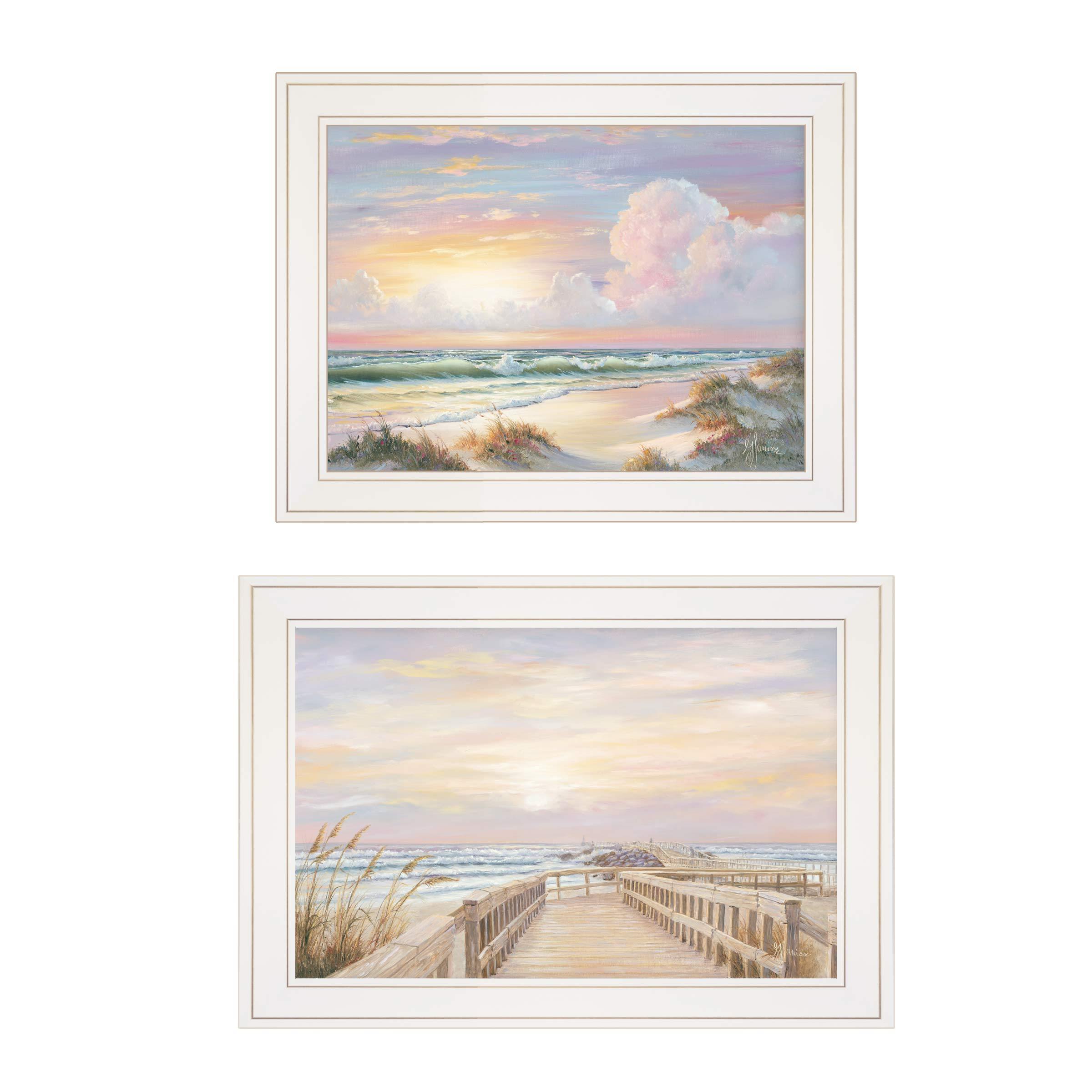 'Sunrise-Sunset' 2-Piece Vignette by Georgia Janisse, White Frame