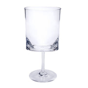 LeadingWare Oval Halo Plastic Wine Glasses Set of 4, Unbreakable BPA-Free Acrylic, Clear, 12oz