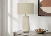 Lighting, 31'h, Table Lamp, Cream Ceramic, Beige Shade, Contemporary