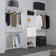Closet System, 3 Drawers, 5 Shelves