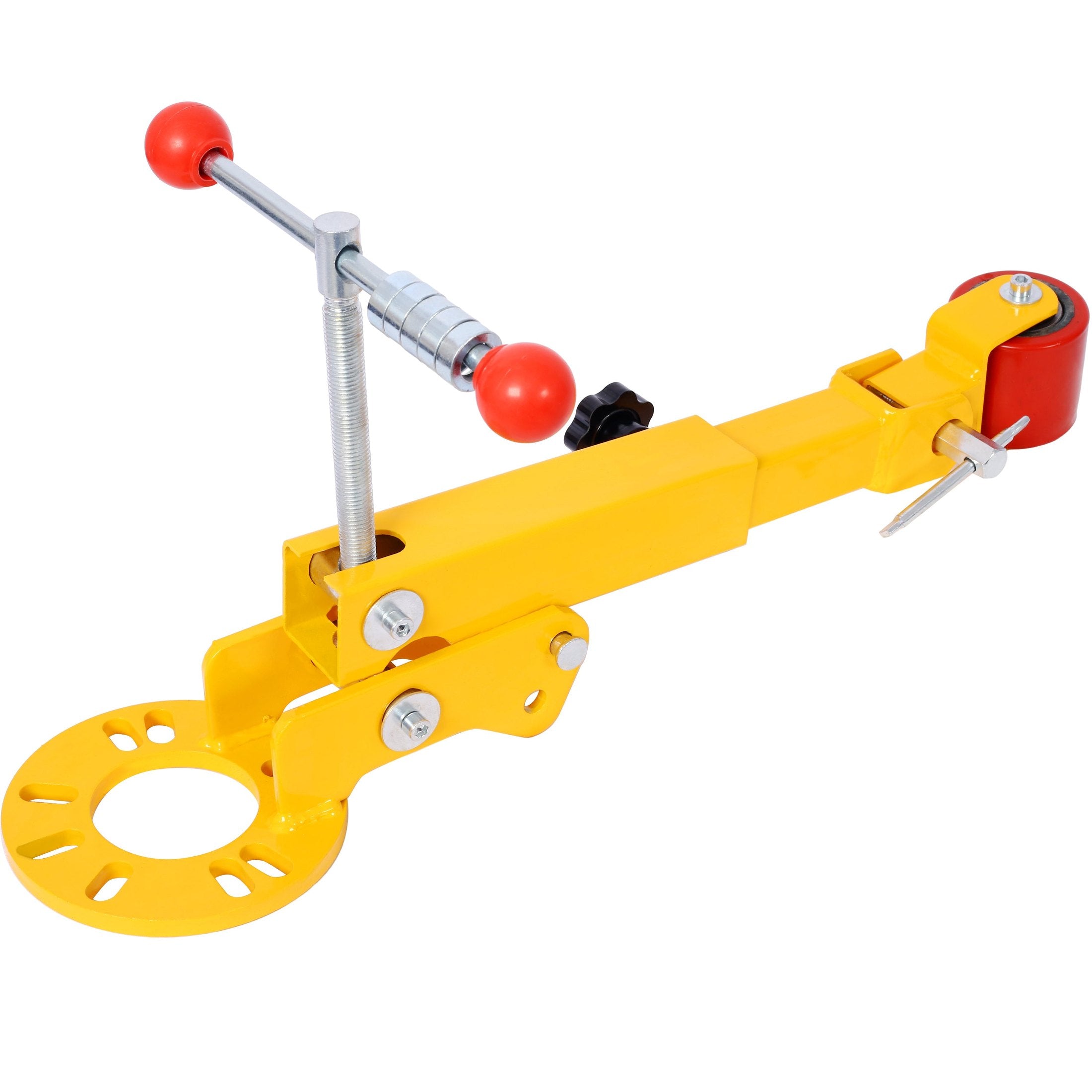 Heavy Duty Auto Body Fender Roller Tool for Lip Rolling and Wheel Arch Reforming in Yellow Steel