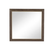 Mirror, No Assembly Required, Sandblasted Walnut Finish