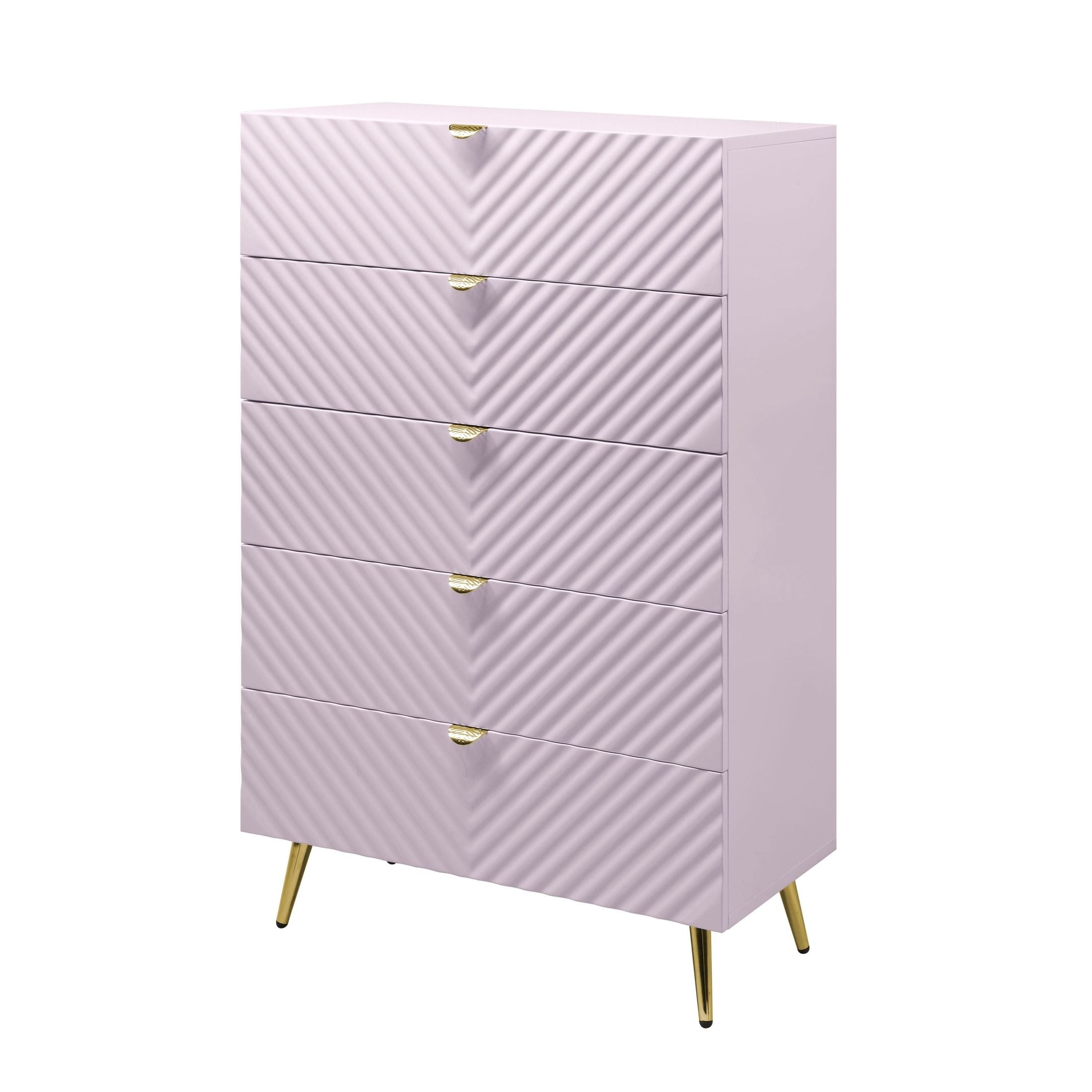 Gaines Pink High Gloss Finish Chest