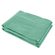 Outsunny 19.7' x 9.8' x 6.6' Plastic Greenhouse Cover Replacement, Heavy Duty Waterproof Tarp for Hoop House, Sheeting with 12 Windows, Door & Reinforcement Grid, Green