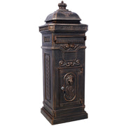 Mailboxs Mailboxes Residential Large-Capacity Letter Box Bronze Aluminum 14x13x40 Inches