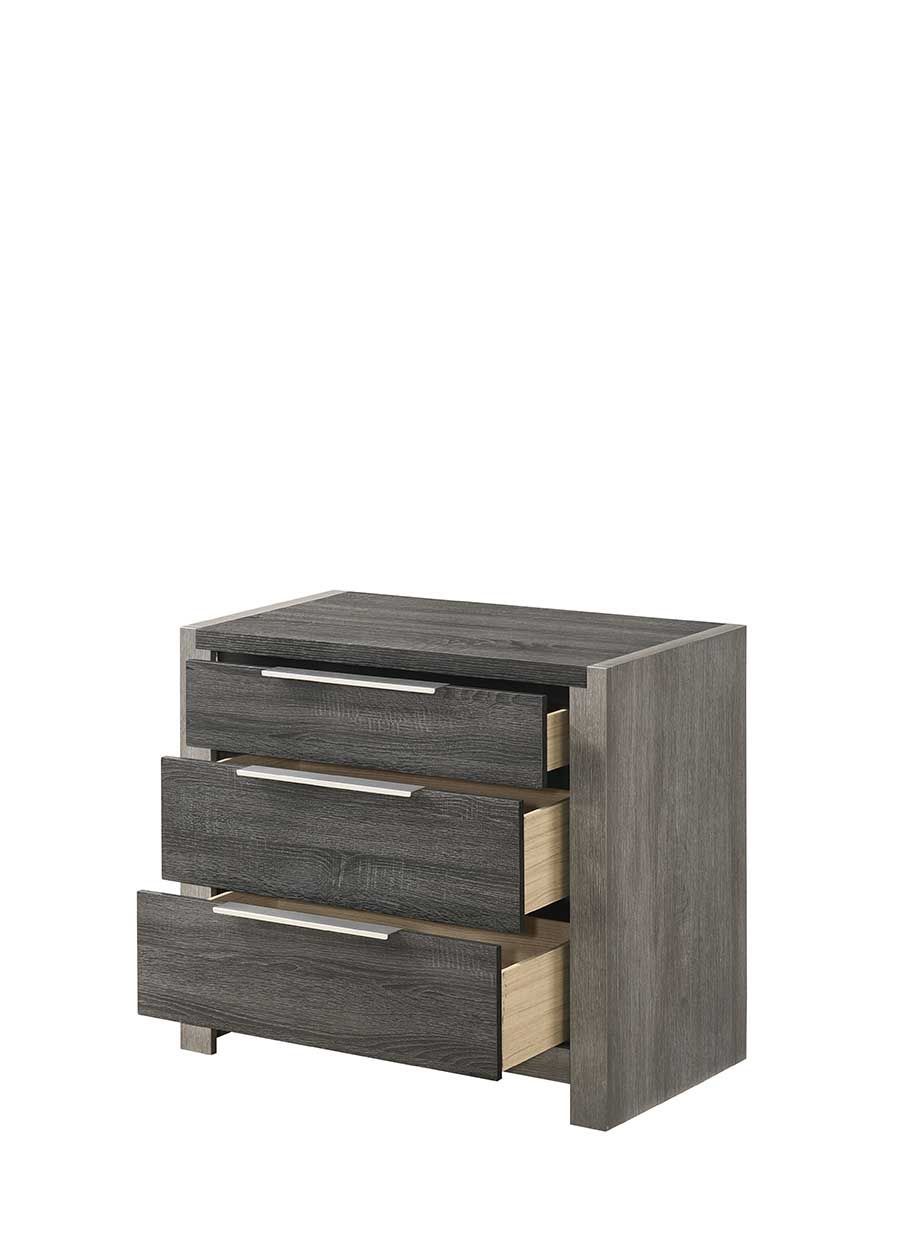 Jehoram Gray Finish Nightstand