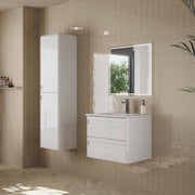 DAX Venice Single Vanity Cabinet 2 Drawers 24 Inches White w/Onix Basin
