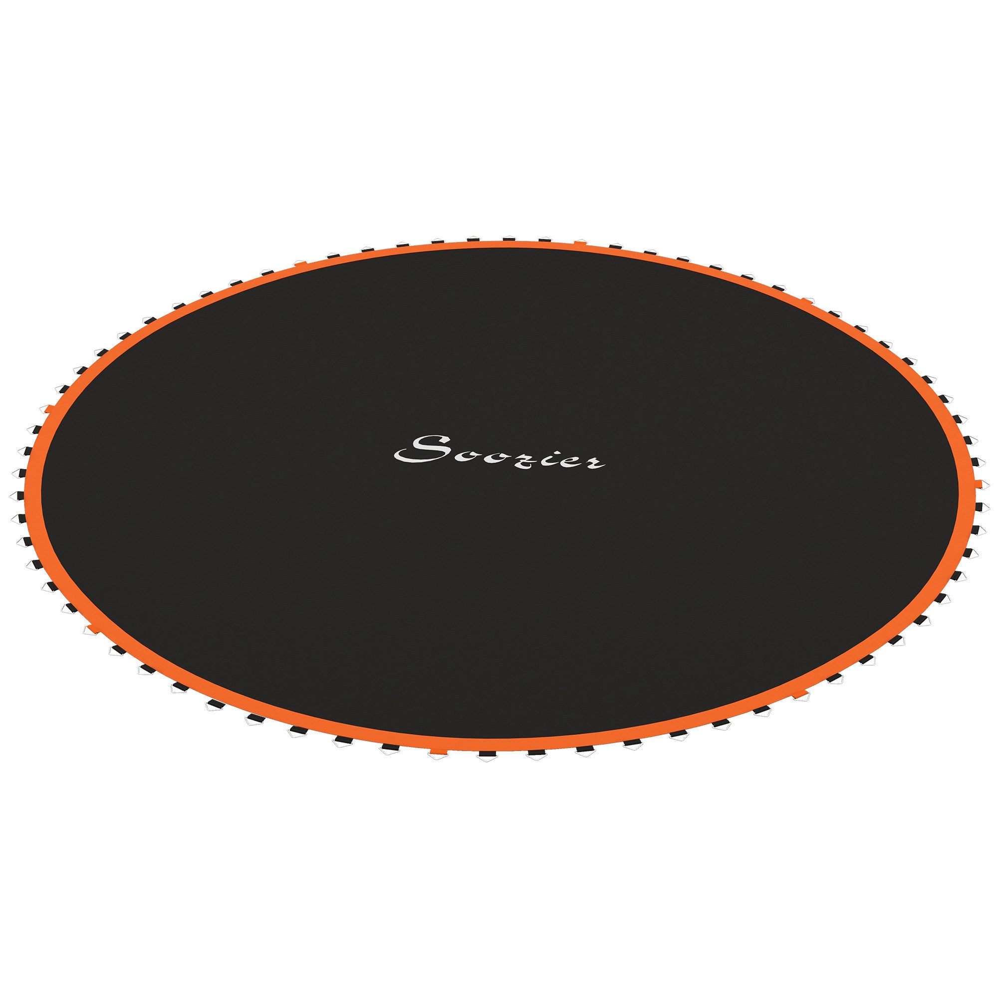 Soozier Trampoline Replacement Mat, Fits 12' Trampoline with 72 V-Hooks & 5.5' Springs, Trampoline Mat with 8 Rows of Stitching & Spring Pull Tool (Spring & Frame not Included), Orange