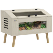 PawHut Reptile Terrarium 29 Gallon Top Opening Reptile Tank with Glass Windows Air Ventilations, for Snakes Lizards Horned Frogs Chameleons Hamsters Gerbils, 31.5' x 20' x 24'