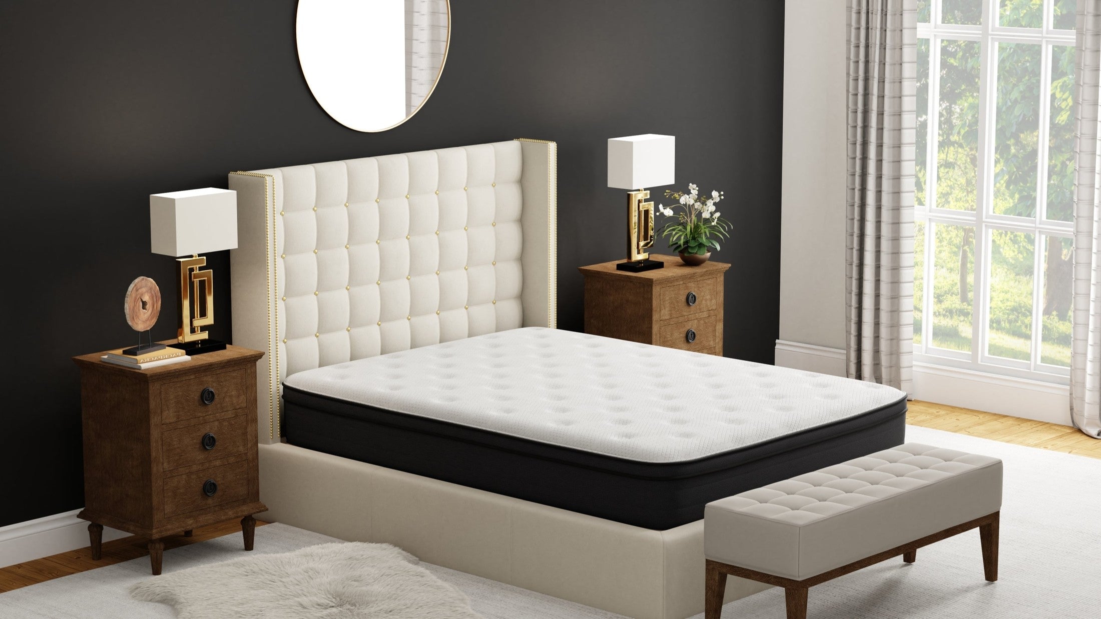 12' Twin Euro Top Hybrid Memory foam Mattress