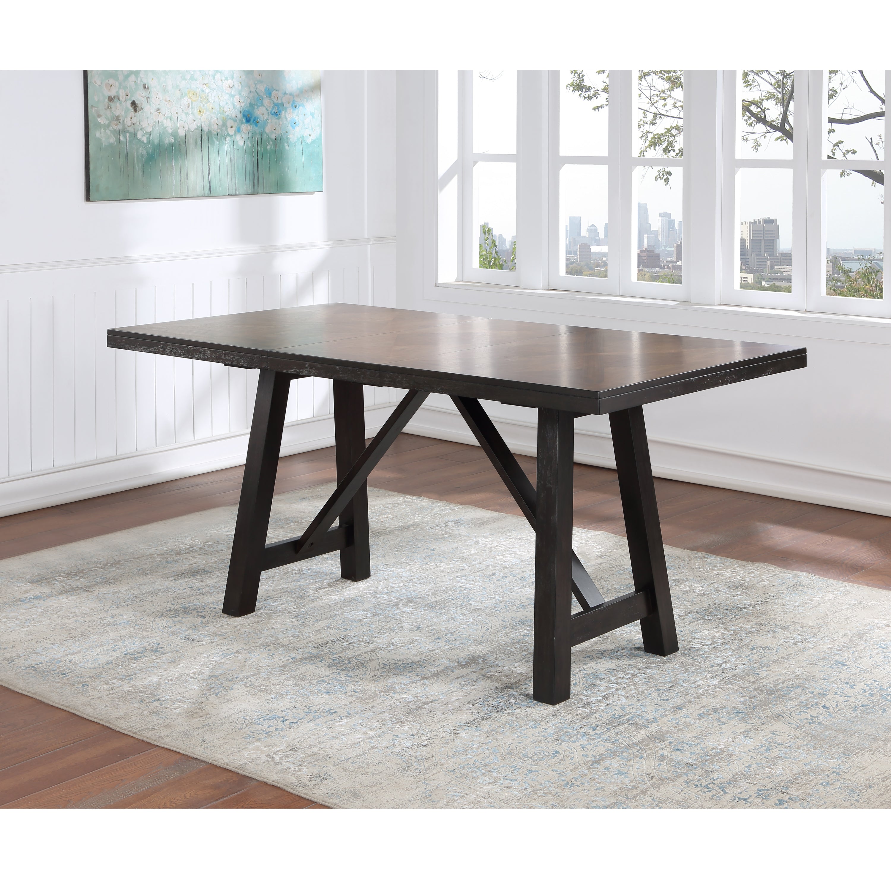 Halle - Counter Table With 18' Leaf - Dark Brown