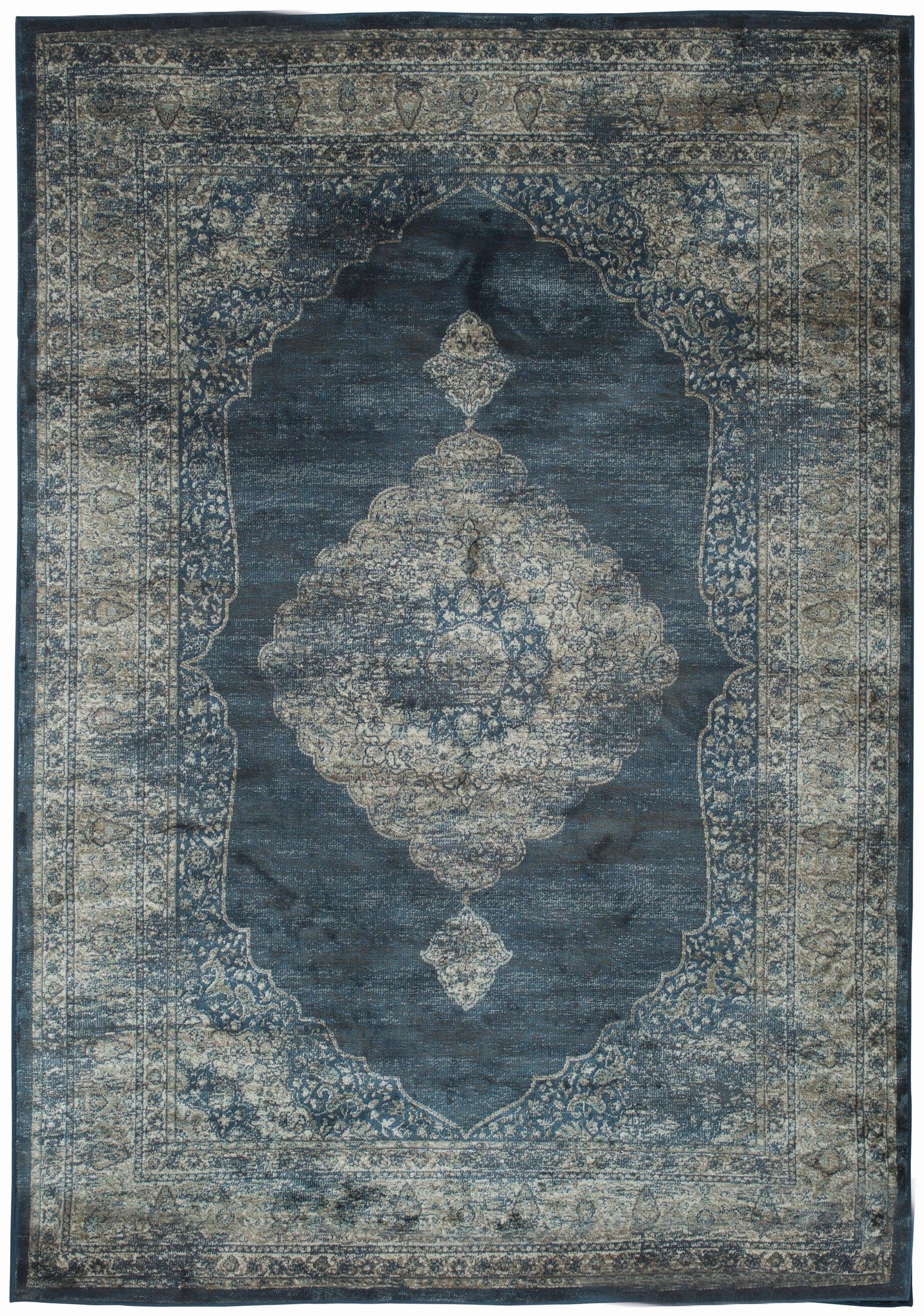 Samuel Navy Blue/Silver Area Rug