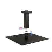 Matte Black Ceiling Mounted Shower Arm with Flange SUS304 Stainless Steel 3 Inch