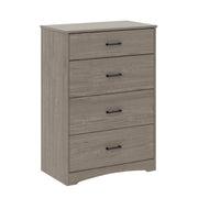 4-Drawer Chest, Brown finish