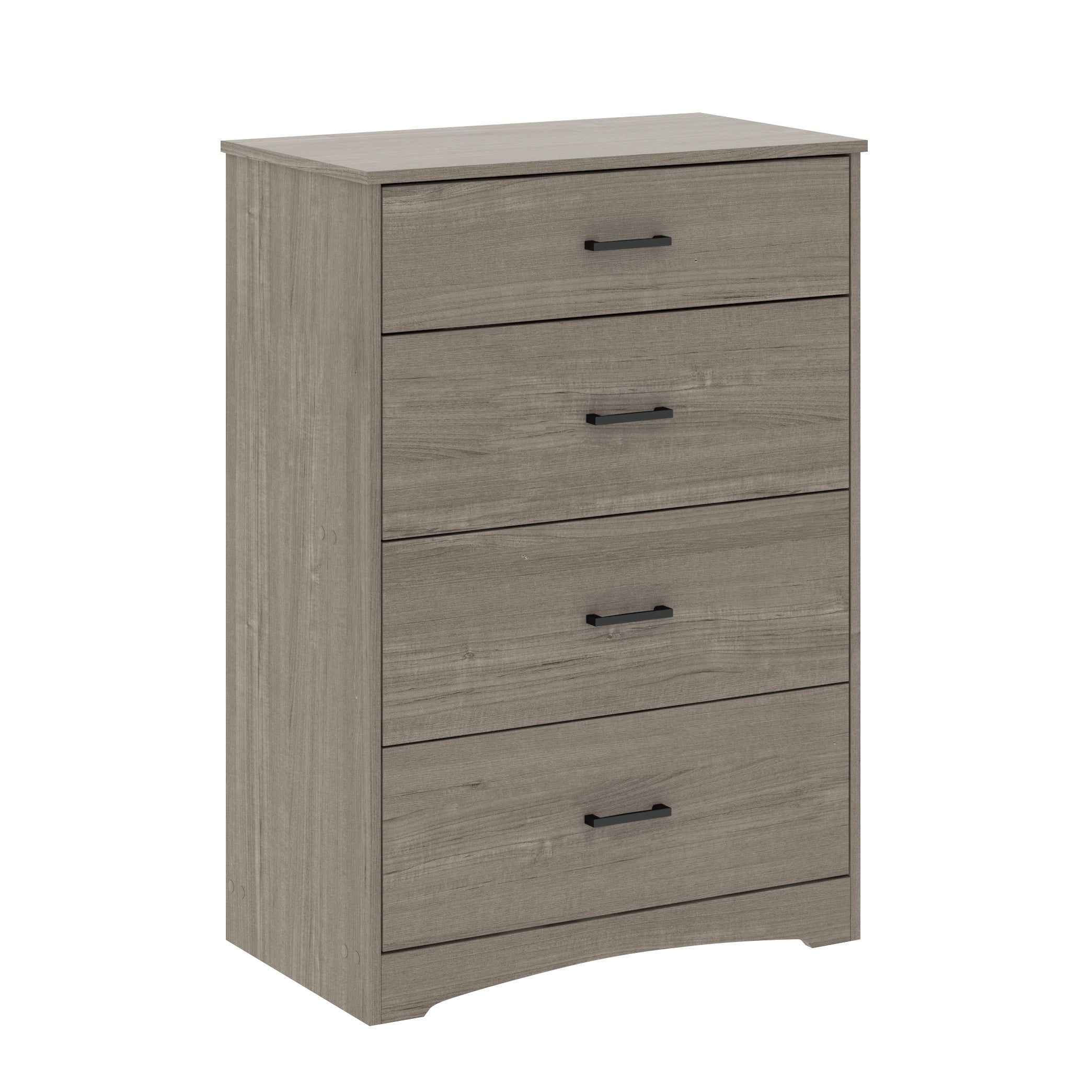 4-Drawer Chest, Brown finish
