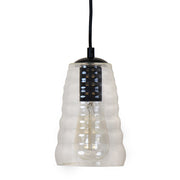 Torus Long Industrial Pendant with Clear Glass by LumiSource