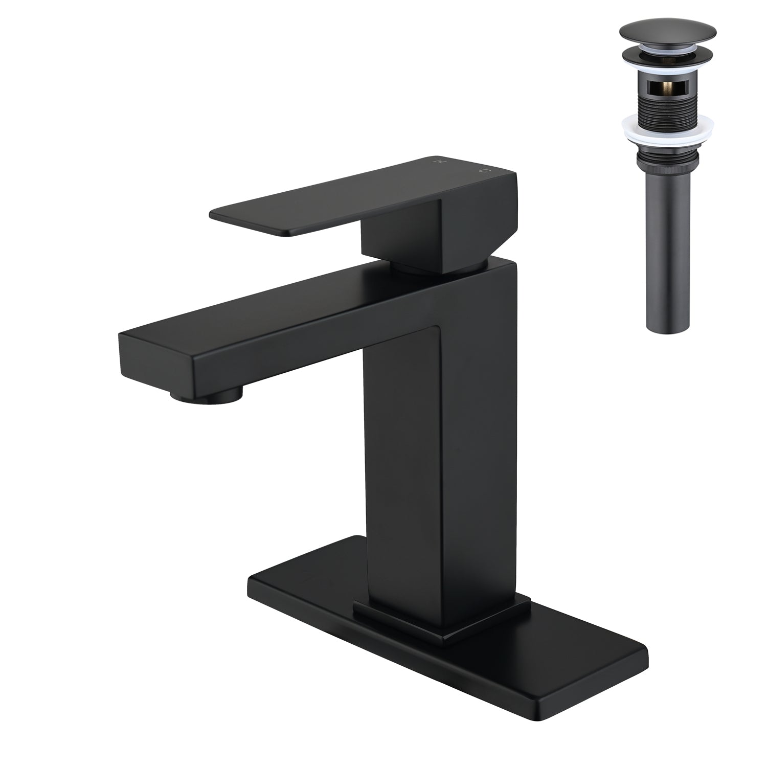 Single Handle Bathroom Sink Faucet with Pop-Up Drain (with Overflow)