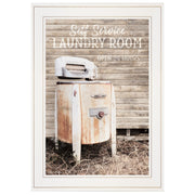 'Laundry Room' by Lori Deiter, Ready to Hang Framed Print, White Frame