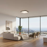 14 inch Square Black Integrated LED Flush Mount