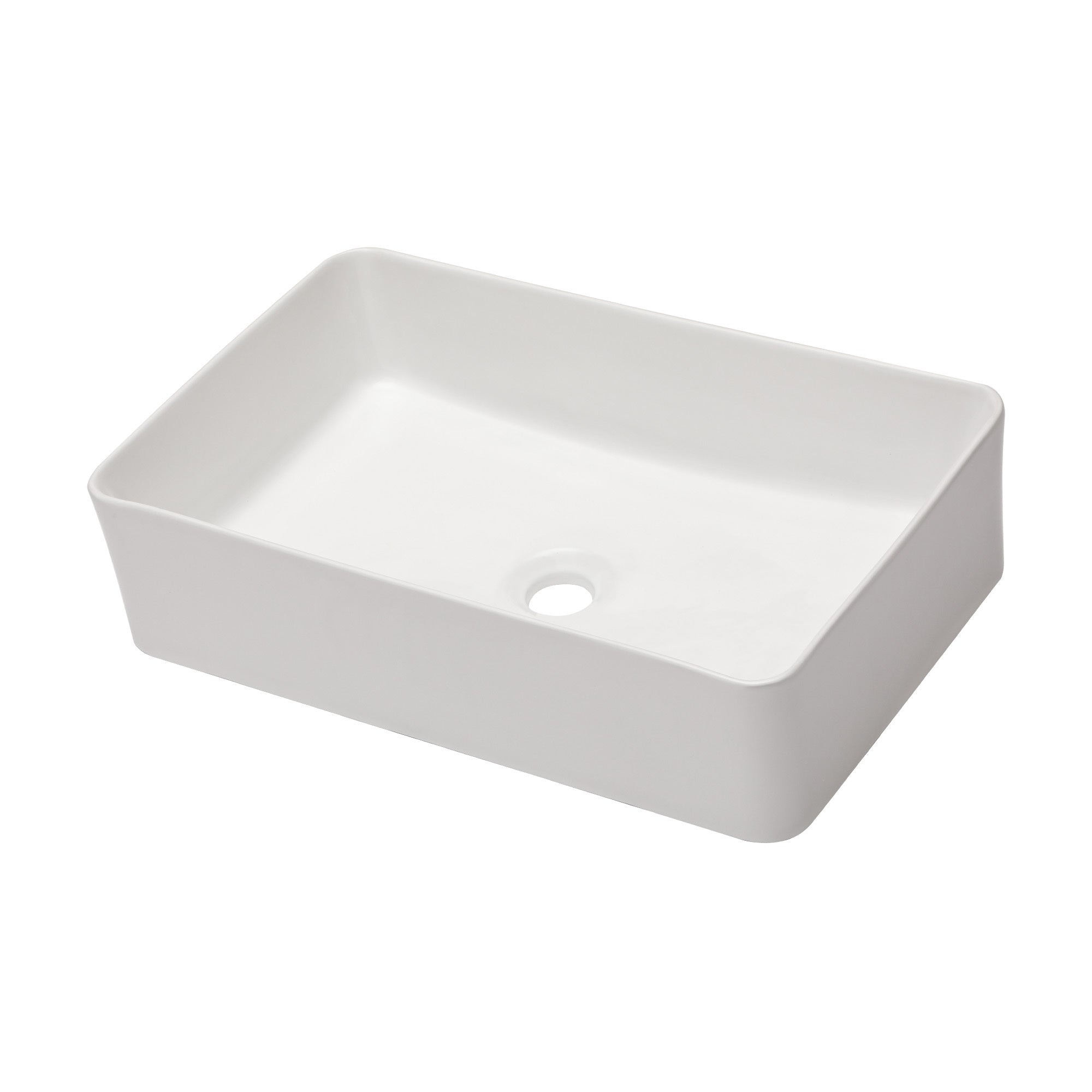 Modern European Design 21' x 14' White Ceramic Rectangular Vessel Bathroom Sink