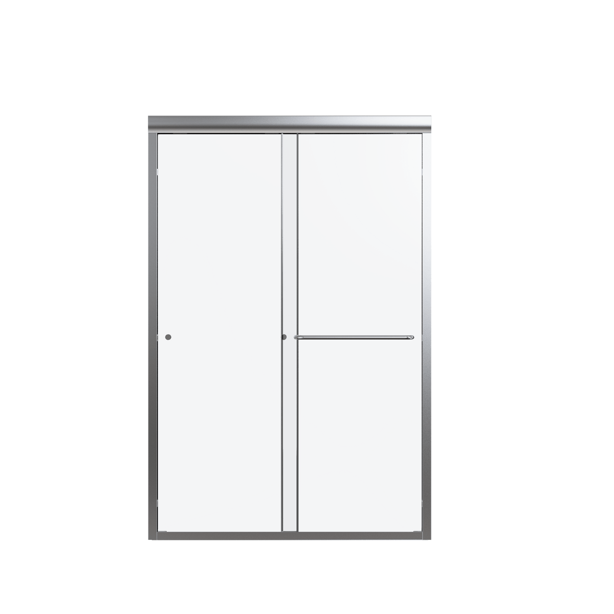 Semi-Frameless Double Sliding Shower Door with SGCC Tempered Glass, Chrome, 44-48'W x 72'H