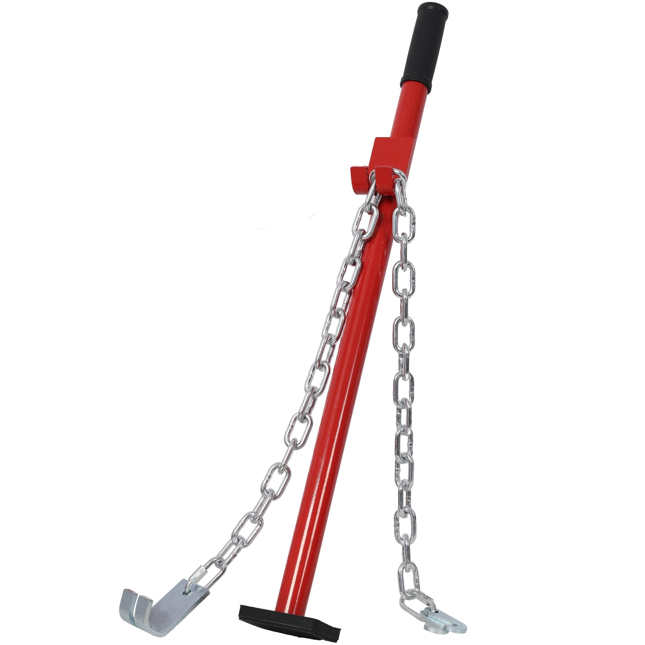 Universal 30-Inch Pulling Stick Tool for Car Repair - Red Steel Body Dent Fix