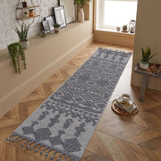 LOOM & LUXE Collection 2X8 White/Gray /Traditional Indoor/Outdoor Area Rug