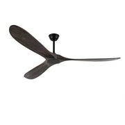 72' Large Size Solid Wood Ceiling Fan  without Lights with Remote Control and Wall Switch, Indoor Outdoor Ceiling Fan no Light for Patio,Indoor,Living Room,Bedroom,Farmhouse--Deep Brown