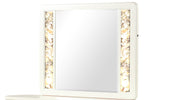La Pierre Modern Style Mirror Made with Wood and Gold LED edges in Beige (INCLUDES MIRROR ONLY)  same as B009P270814 (CA inventory)