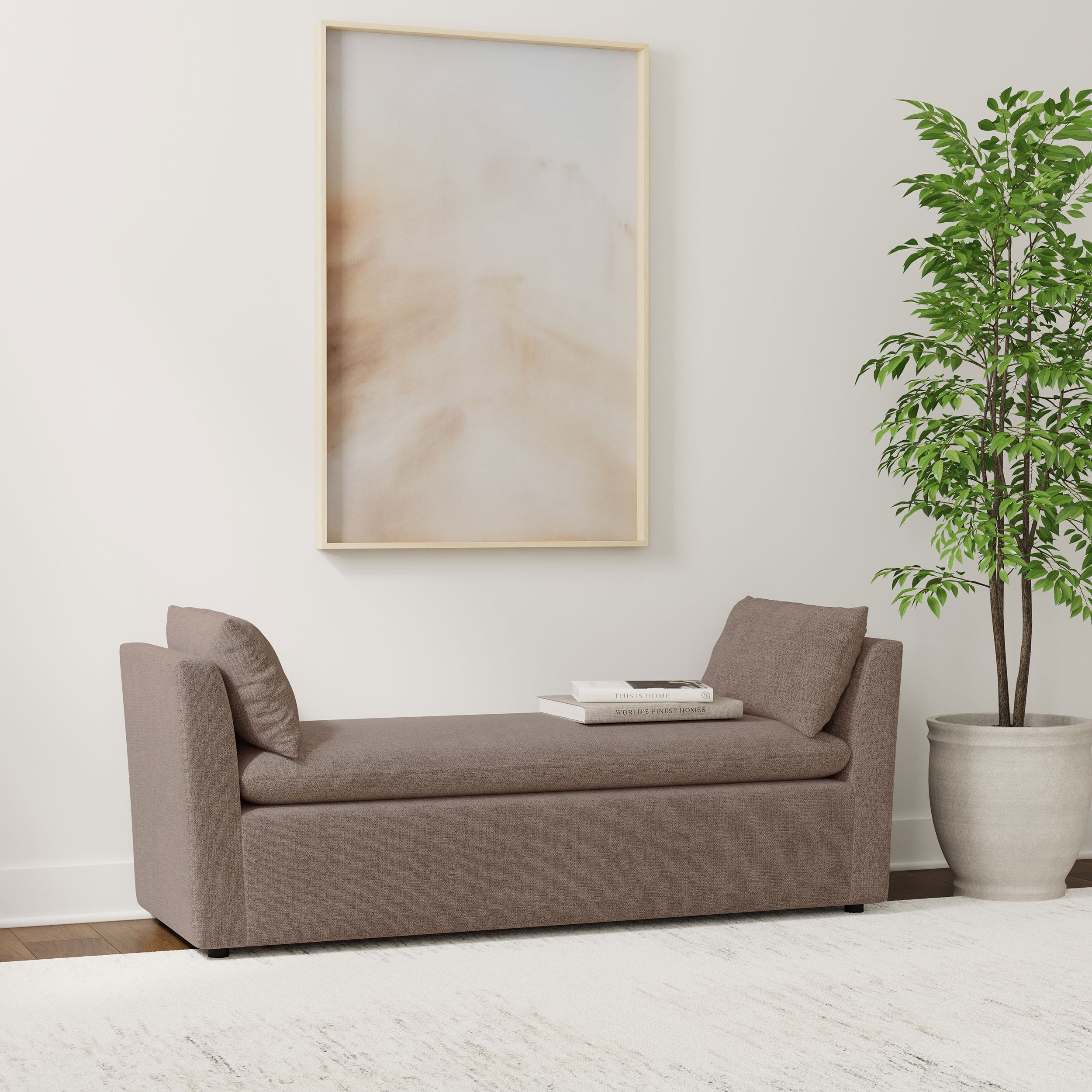 Isiah Brown Raised Arm Accent Bench