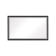 60in. W x 36in. H Oversized Rectangular Black Framed LED Mirror Anti-Fog Dimmable Wall Mount Bathroom Vanity Mirror Wall Mirror Kit For Gym And Dance Studio