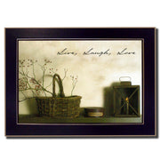 'Live, Laugh and Love' By Billy Jacobs, Printed Wall Art, Ready To Hang Framed Poster, Black Frame