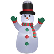 Outsunny 6 FT Christmas Inflatables Snowman, Xmas Blow Up Yard Decorations with Built-in LED Lights for Indoor, Outdoor, Lawn, Garden, Party