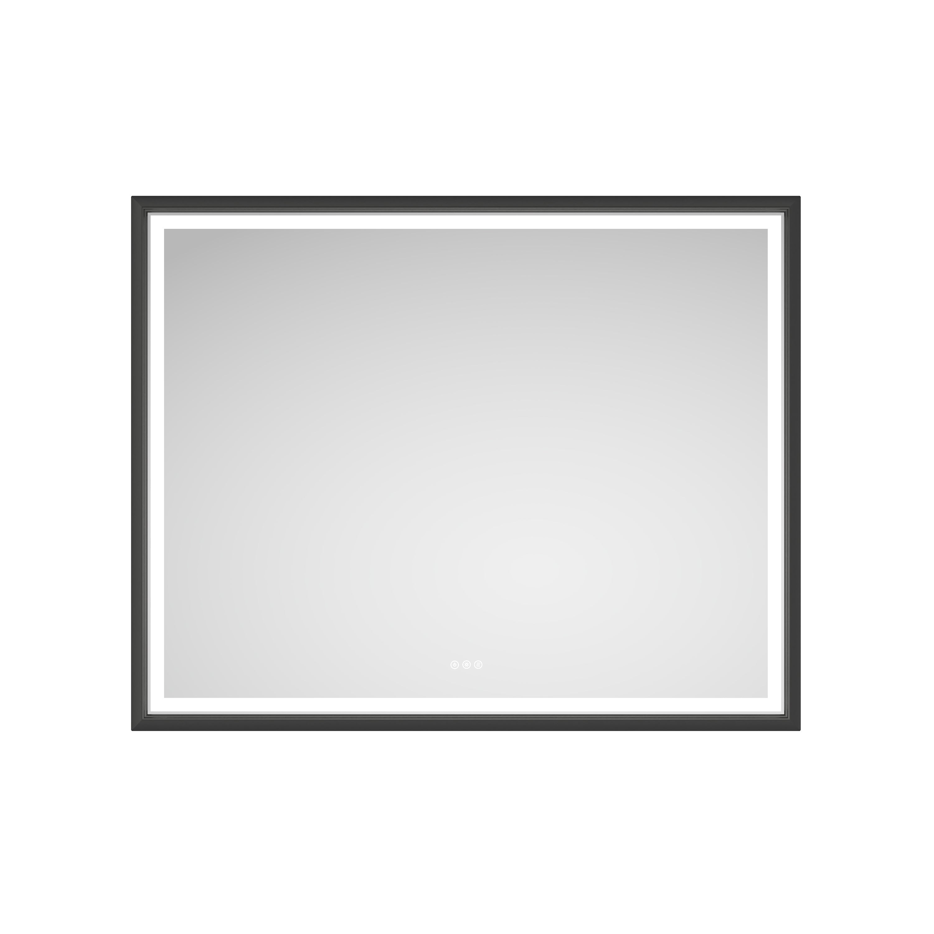 60 x 48 Inch LED Bathroom Mirror with Aluminum Frame, Wall Mounted Vanity Mirror, Anti-Fog, Memory, 3 Colors, Stepless Dimmable