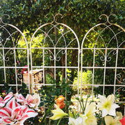 4 Pack Metal Garden Trellis 71' x 19.7' Rustproof Trellis for Climbing Plants Outdoor Flower Support Cream White