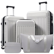 Luggage Set 5 Piece, Hardside Carry on Suitcase , Expandable Luggage with Travel Bags Spinner Wheels TSA Lock