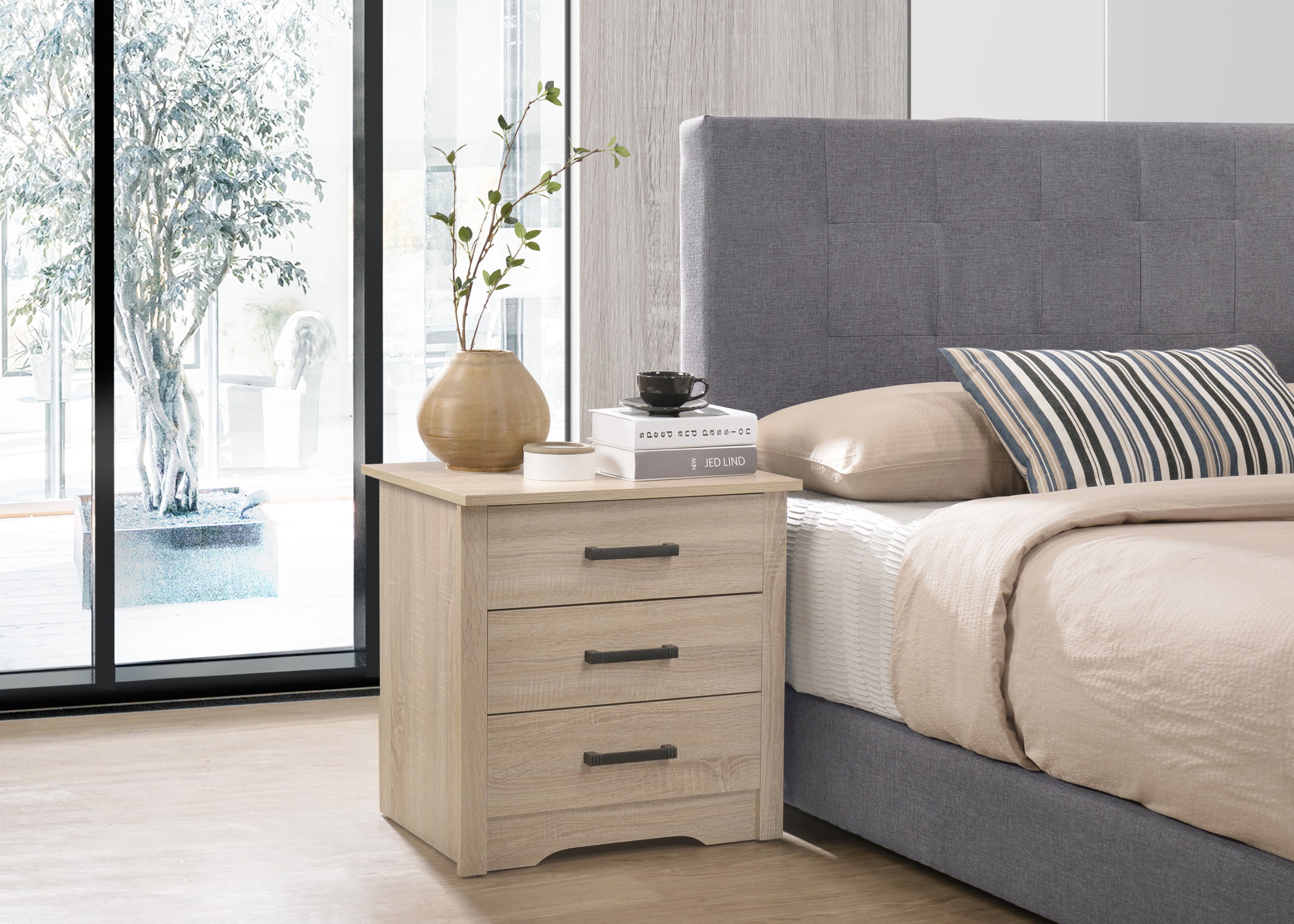 Sandle Wood Contemporary Nightstand