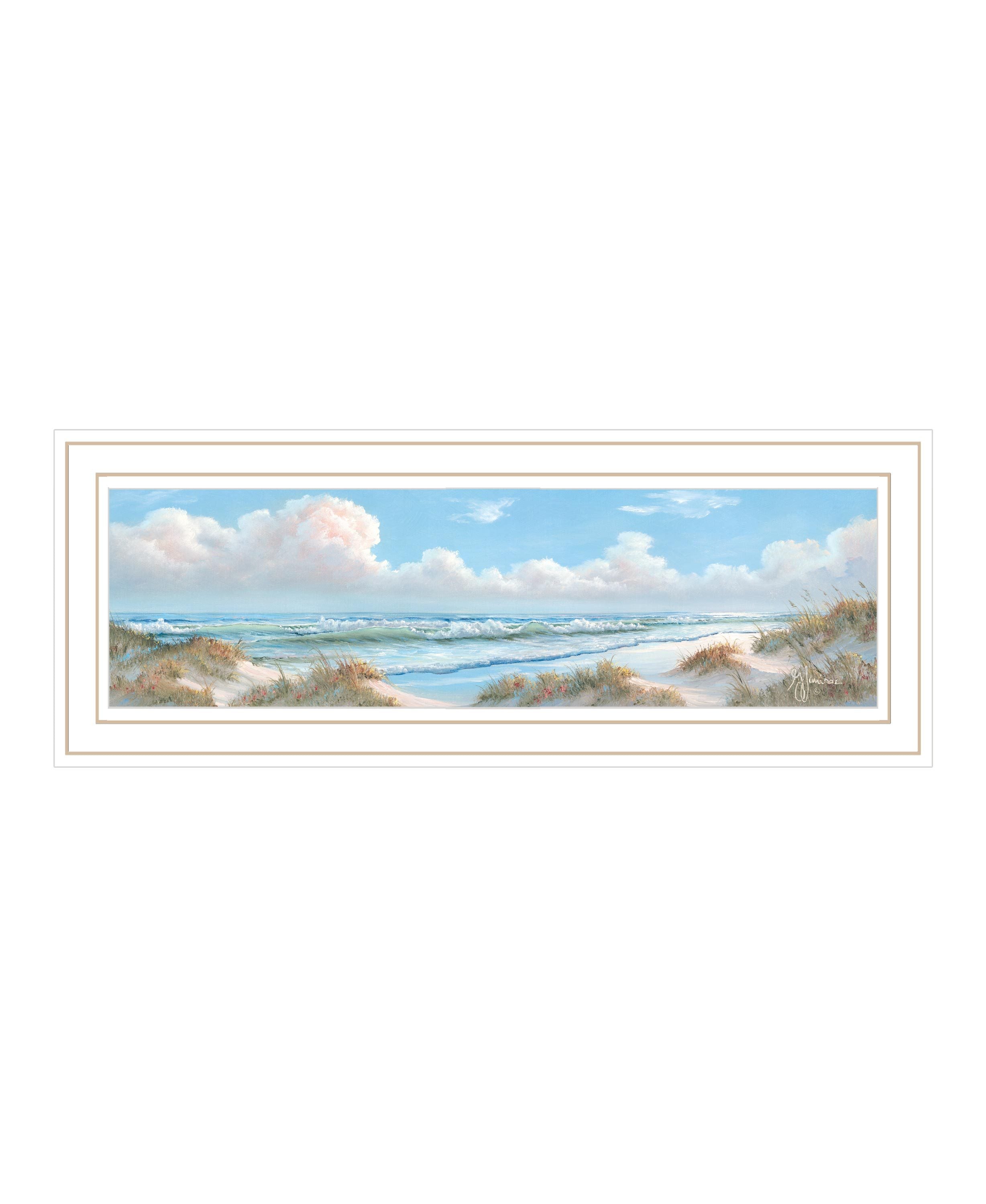 'Seascape I' by Georgia Janisse, Ready to Hang Framed Print, White Frame