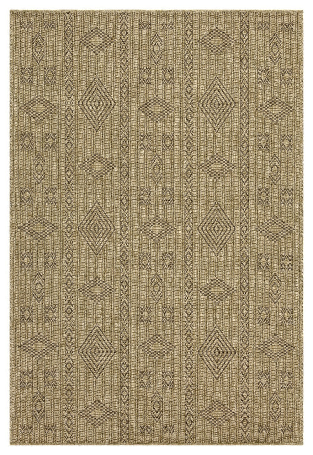 Earth GC_NTL1002 Jute/Mocha 5 ft. 3 in. x 7 ft. 3 in. Indoor/Outdoor Area Rug