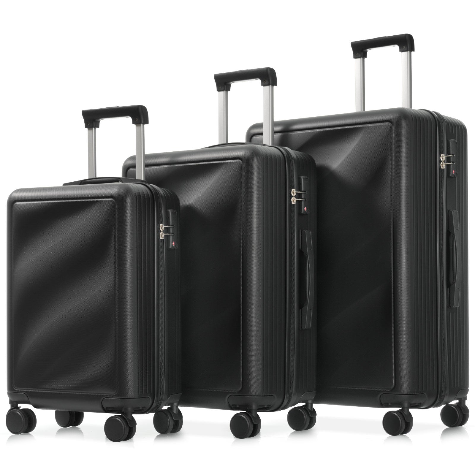 Luggage Set 3 Piece, Lightweight Durable ABS Suitcases with Spinner Wheels and TSA Lock, Carry-on & Checked Travel Luggage (20'/24'/28')