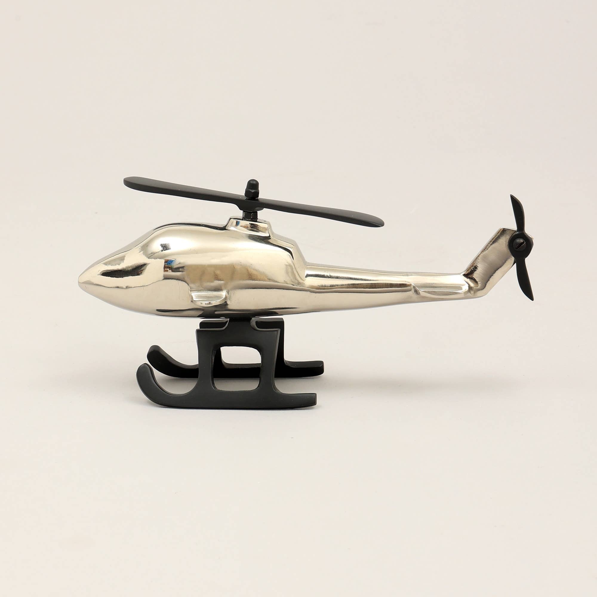 Aluminum Airplane Decorative Sculpture-Home Decor Statue-Accent Figurine Helicopter-10X3.25X5'